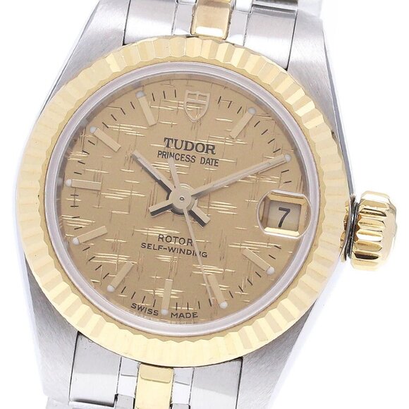 TUDOR Princess Date 92513 YG 2 tone Gold Dial Automatic Ladies Watch_842497 - Picture 3 of 6